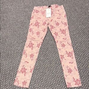 Floral Pink Skinny Pants